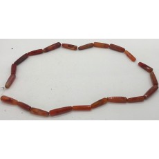 28 Brown Carnelian hand cut beads