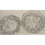 2 Crystal Butter Dishes