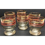 Six Bohemian Sherry Glasses
