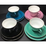 Harlequin Set of 4 cup saucer plate