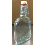 Glass flask with flip top lid