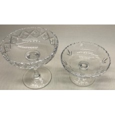Two Crystal Sweet Bowls